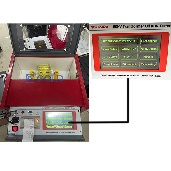 Transformer Oil Temperature Measurement during Breakdown Voltage Test by GDYJ-502A