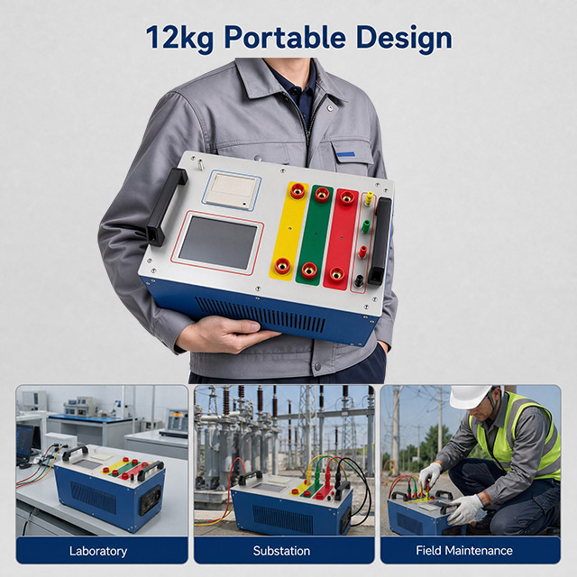 3-Phase Anti-interference Transformer Comprehensive Tester with Harmonic Analysis