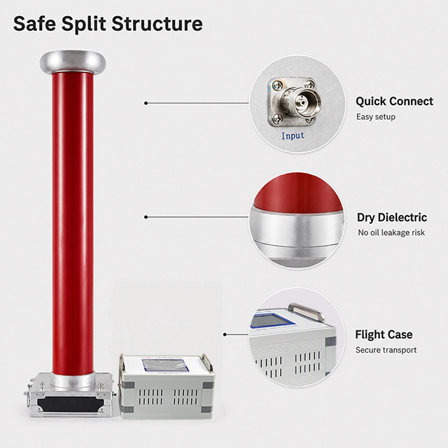 200kv RC AC/DC High Voltage Divider HVDC Testing Equipment with Dry Insulating Medium