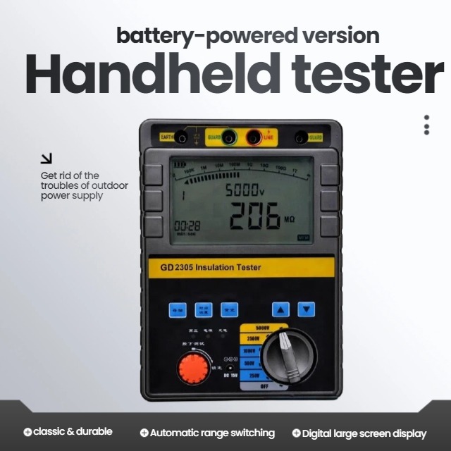 1000v Insulation Tester Handheld Diagnostic Megohmmeter