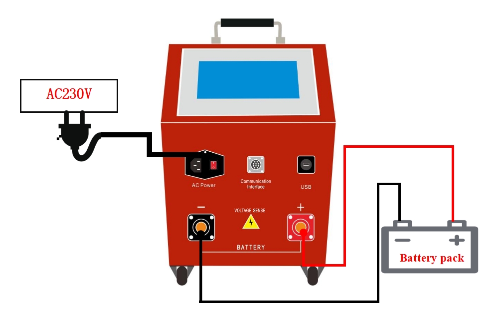 蓄电池放电仪 接线图