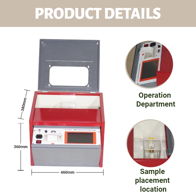 100kV Transformer Oil Bdv Tester Voltage Breakdown Tester With 7-inch Color Touchscreen Display