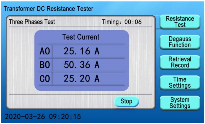 transformer dc resistance testing