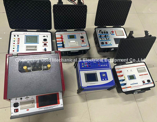 A batch of trasnformer testing equipment is ready for shipment