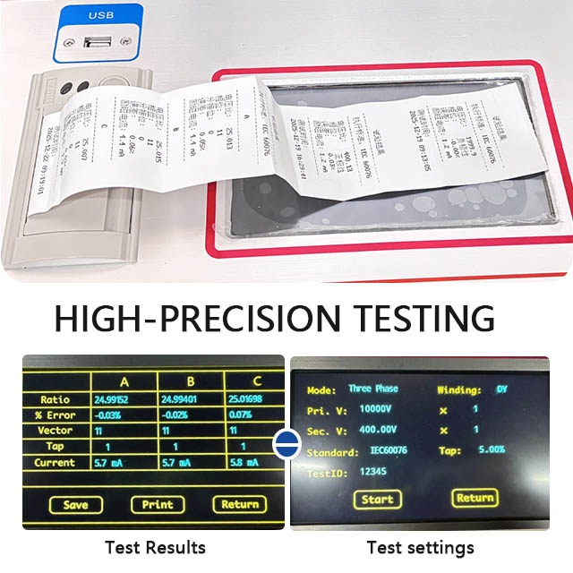 Handheld Three Phase TTR Tester Battery Operated for Z-shape Transformer