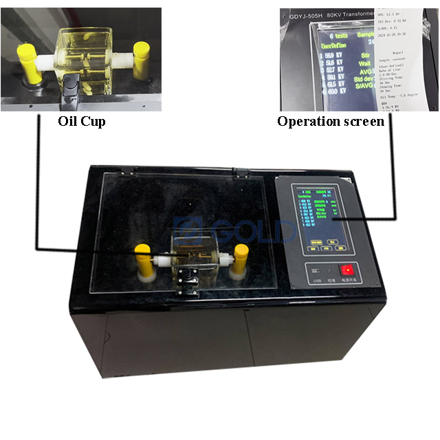 GDYJ-505H 80KV 100KV Transformer Oil Dielectric Breakdown Voltage Tester Insulating Oil BDV Tester