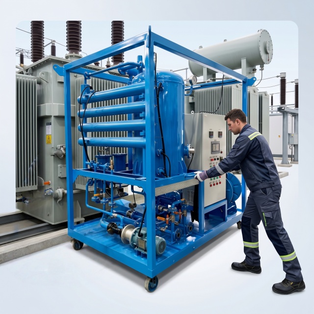 ≤ 7Pa Extreme Vacuum Mobile Type Oil Filtration Machine for Transformer Vacuum Oil Purifier