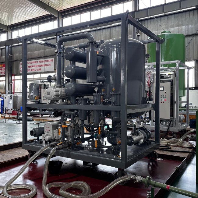 Weatherproof Water ≤50ppm Enclosure Particulate Removal Oil Filtration with Roots Pump