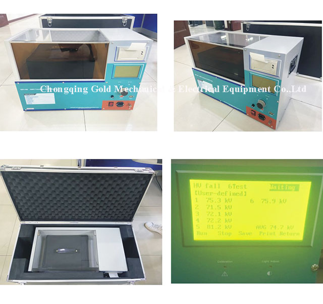 GDYJ-502 Digital Display 100KV Transformer Oil DBV Tester ready for shipment