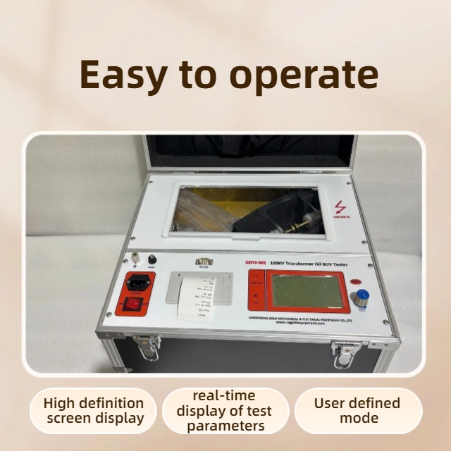 0~80KV Oil Dielectric Strength Tester Oil Analysis Test Kit for Electrical Equipment Testing