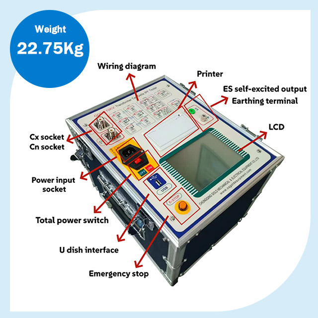 1% Accuracy Automatic Abnormal Frequency Power Dielectric Loss Analyzer Transformer Tan Delta And Power Factor Tester