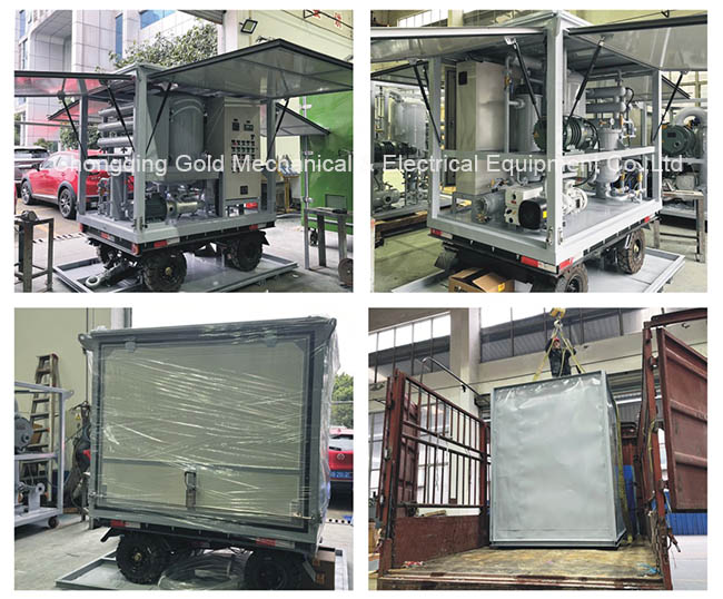 6000LPH Double Stages Transformer Oil Purifier with Trailer and Closed door ready for shipment